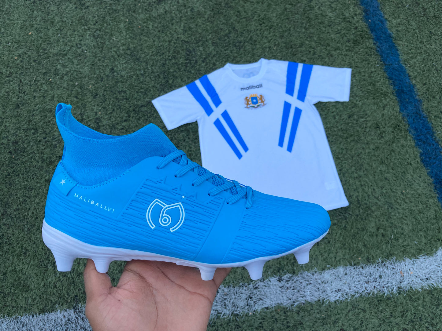 MALIBALL V1 FIRM GROUND FOOTBALL BOOTS SOMALIA [BLUE]